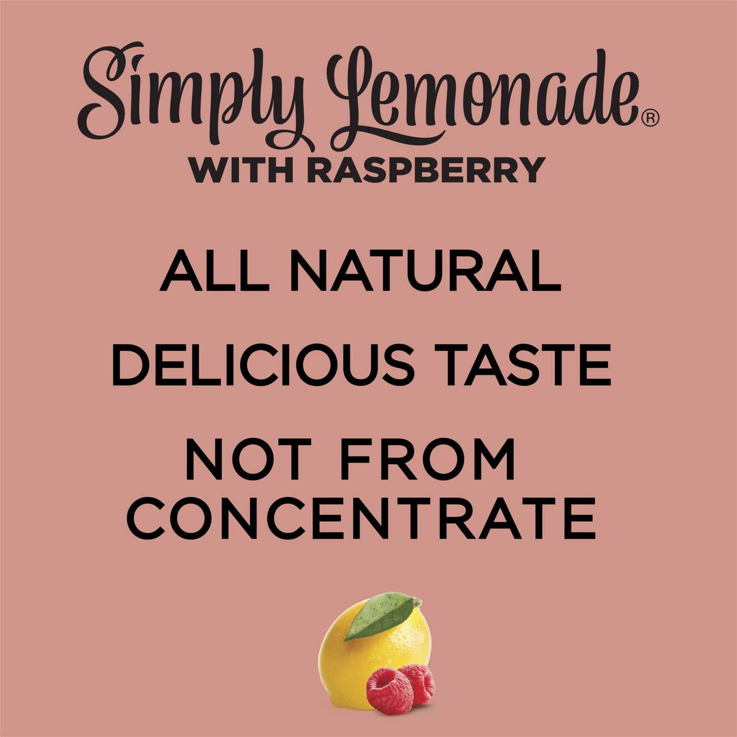 Simply Non GMO All Natural Raspberry Lemonade Raspberry, 52 fl oz Bottle