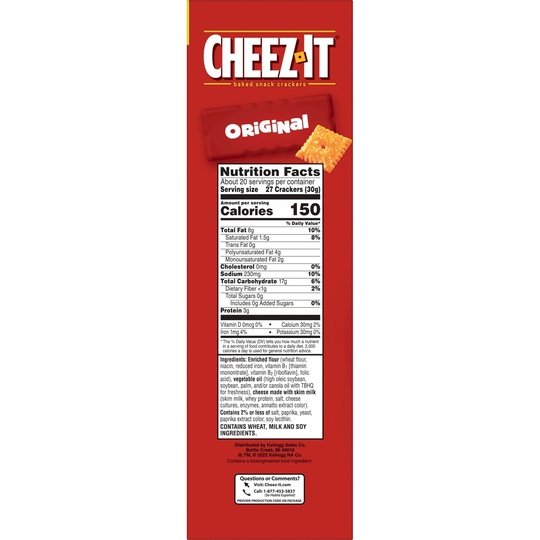 Cheez-It Original Cheese Crackers, 21 oz