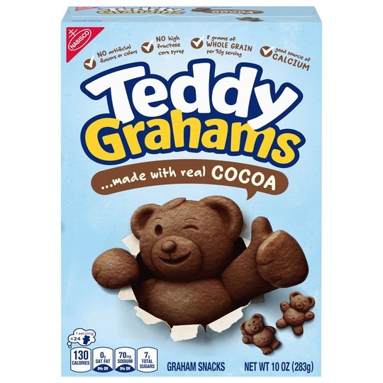 NABISCO TEDDY GRAHAMS CHOCOLATE COOKIES 10 OZ