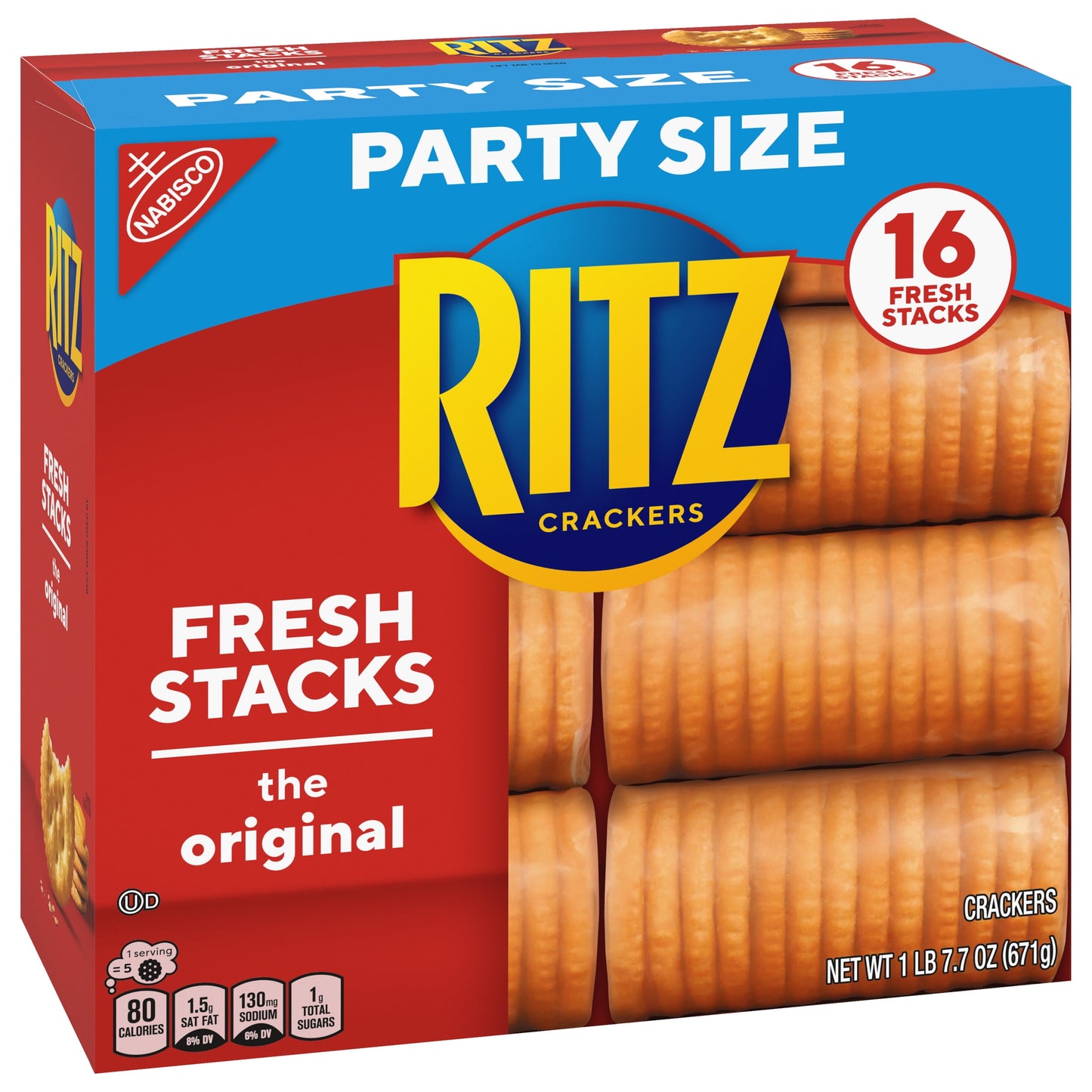 RITZ Fresh Stacks Original Crackers, Party Size, 23.7 oz (16 Stacks)