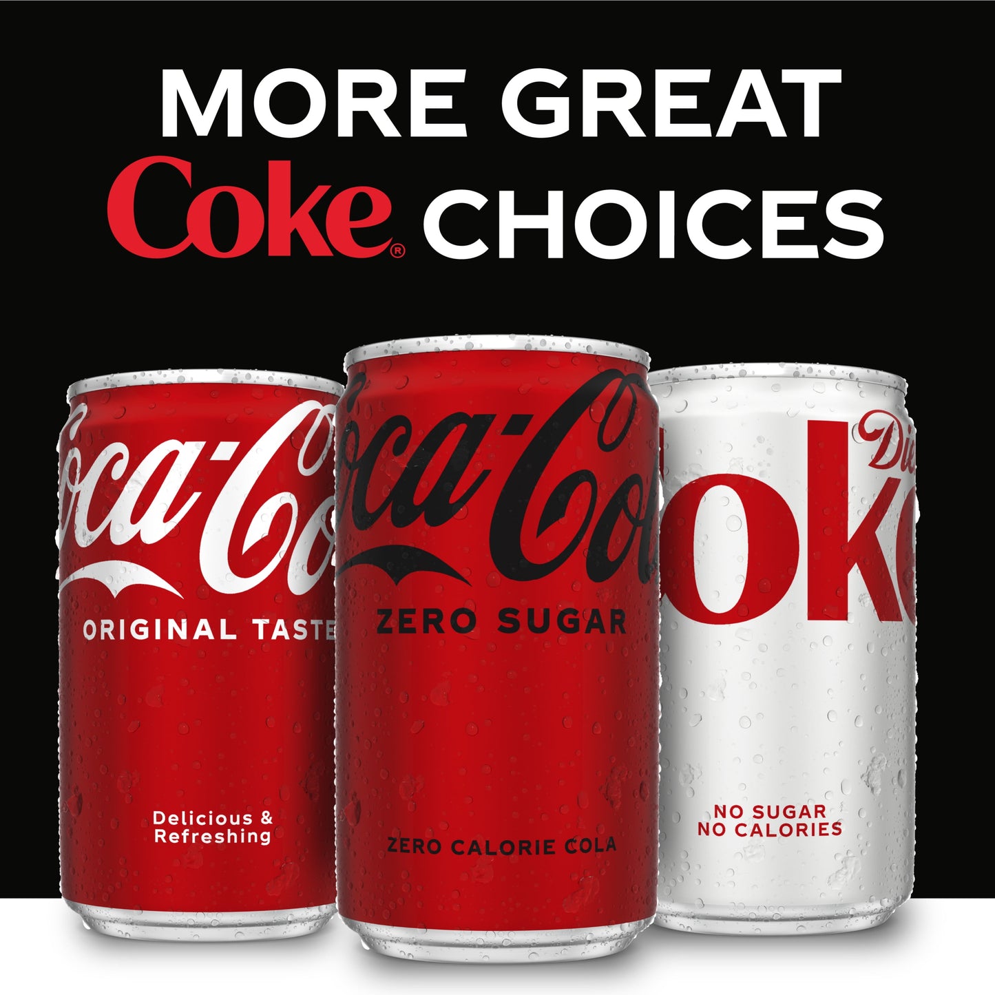 Coca-Cola Zero Sugar Mini Soda Pop Soft Drink, 7.5 fl oz, 10 Pack Cans