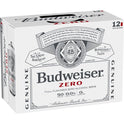 Budweiser Zero Non-Alcoholic Beer, 12 Pack 12 fl. oz. Aluminum Cans, 0.0% ABV, Domestic Lager