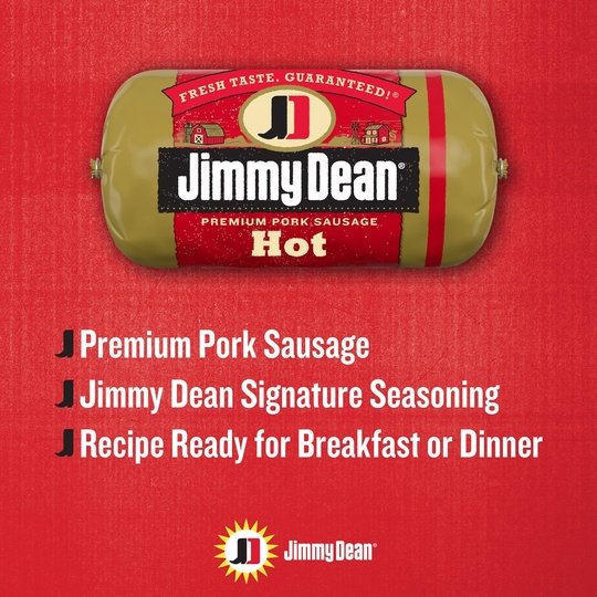 Jimmy Dean Premium Pork Hot Sausage Roll, 16 oz