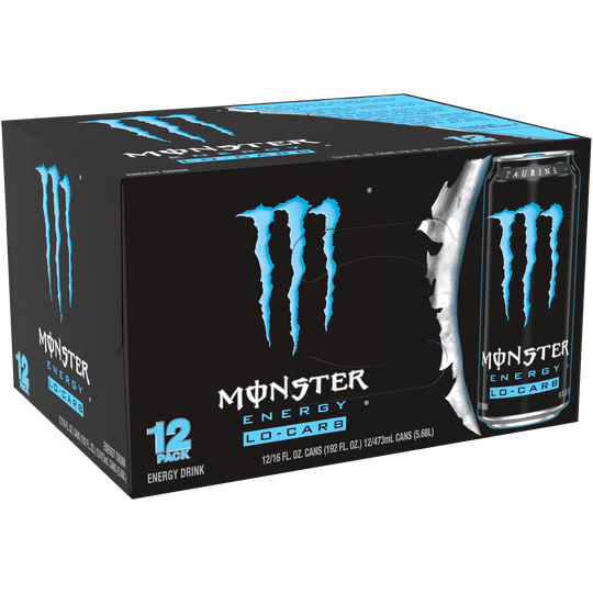 Monster Energy Lo-Carb, Energy Drink, 16 fl oz, 12 Pack