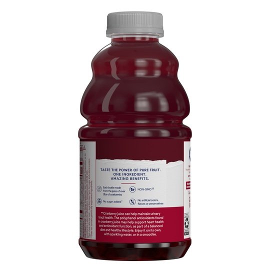 Ocean Spray Pure 100% Unsweetened Cranberry Juice, 32 fl oz