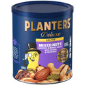 PLANTERS Deluxe Salted Mixed Nuts, Party Snacks, Plant-Based Protein 15.25oz (1 Canister)