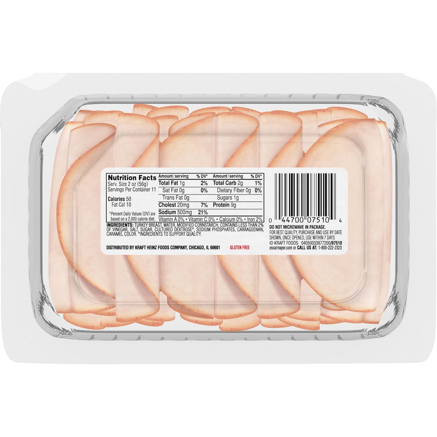 Oscar Mayer Deli Fresh Oven Roasted Sliced Turkey Breast Deli Lunch Meat, 22 oz Package