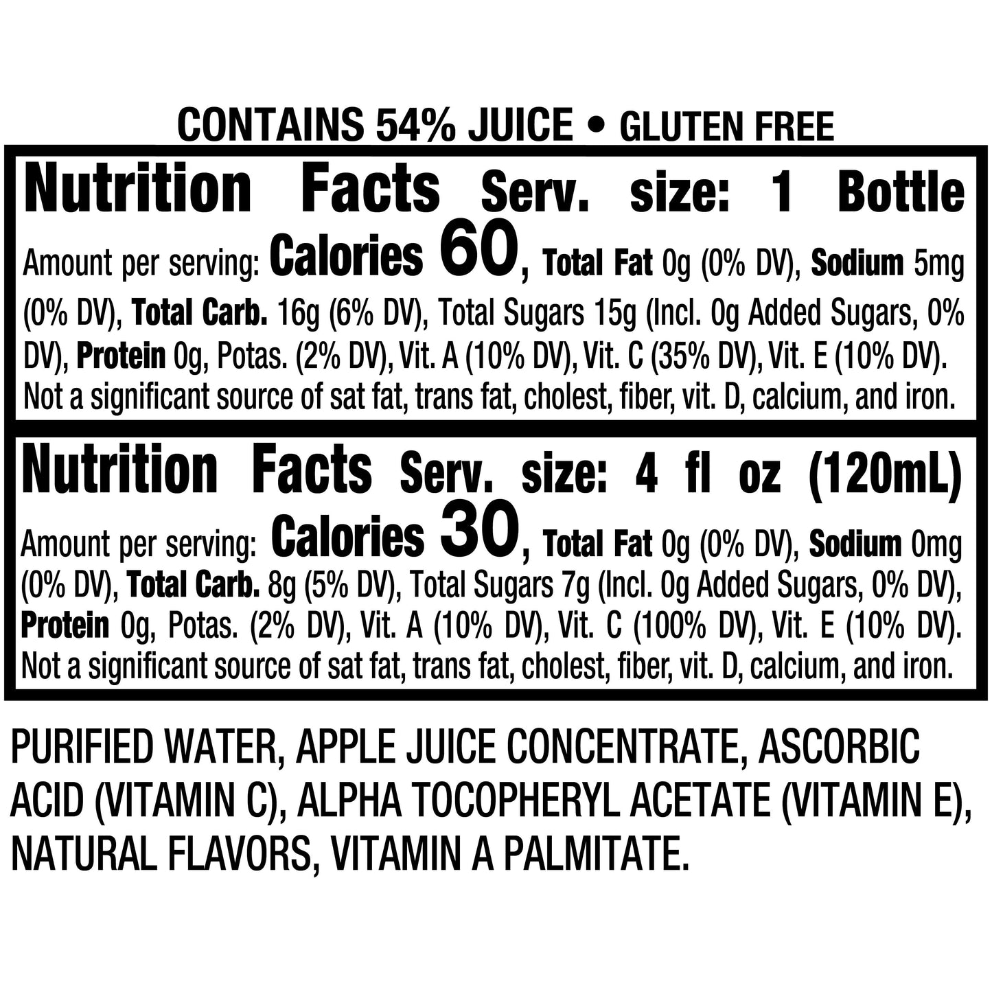 Mott's for Tots Apple Juice, 8 fl oz, 6 Count Bottles