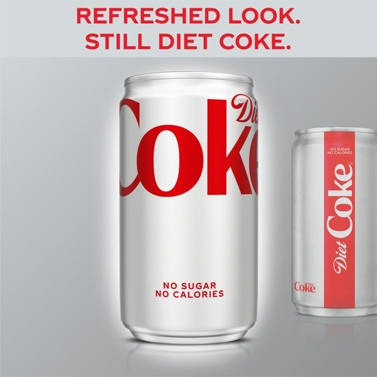 Diet Coke Mini Soda Pop Soft Drink, 7.5 fl oz, 10 Pack Cans