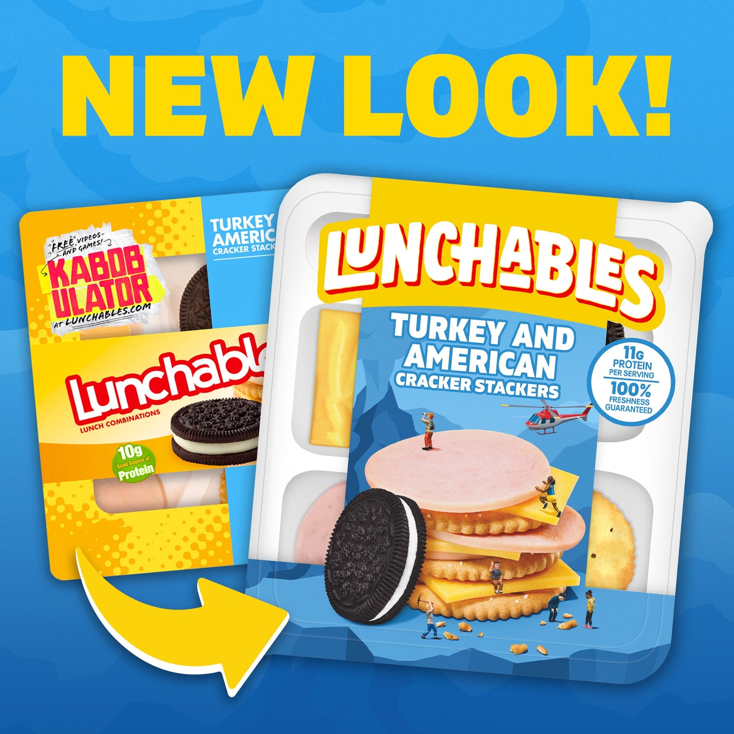 Lunchables Turkey & American Cheese Cracker Stackers Kids Lunch Snack, 3.2 oz Tray