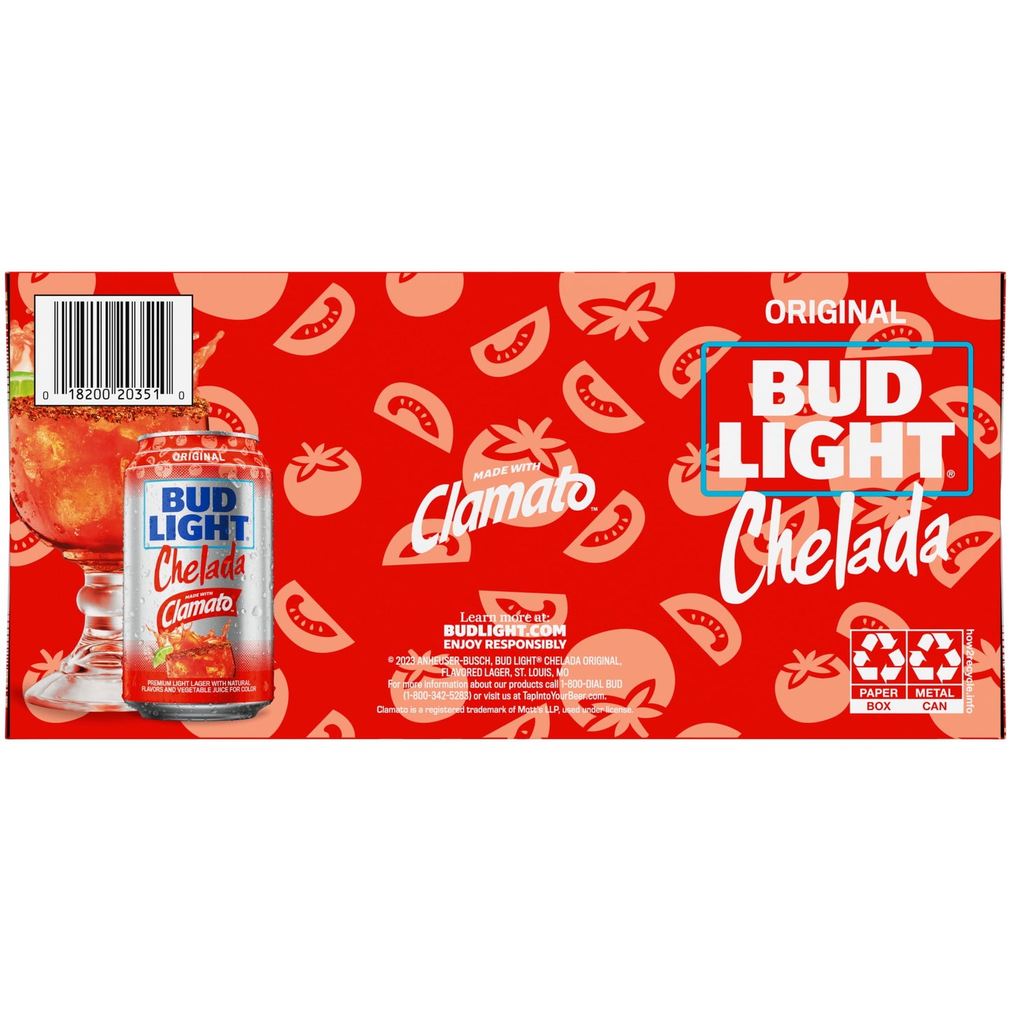 Bud Light Chelada 12 Pack, 12 fl oz Aluminum Cans, Domestic, 10% ABV