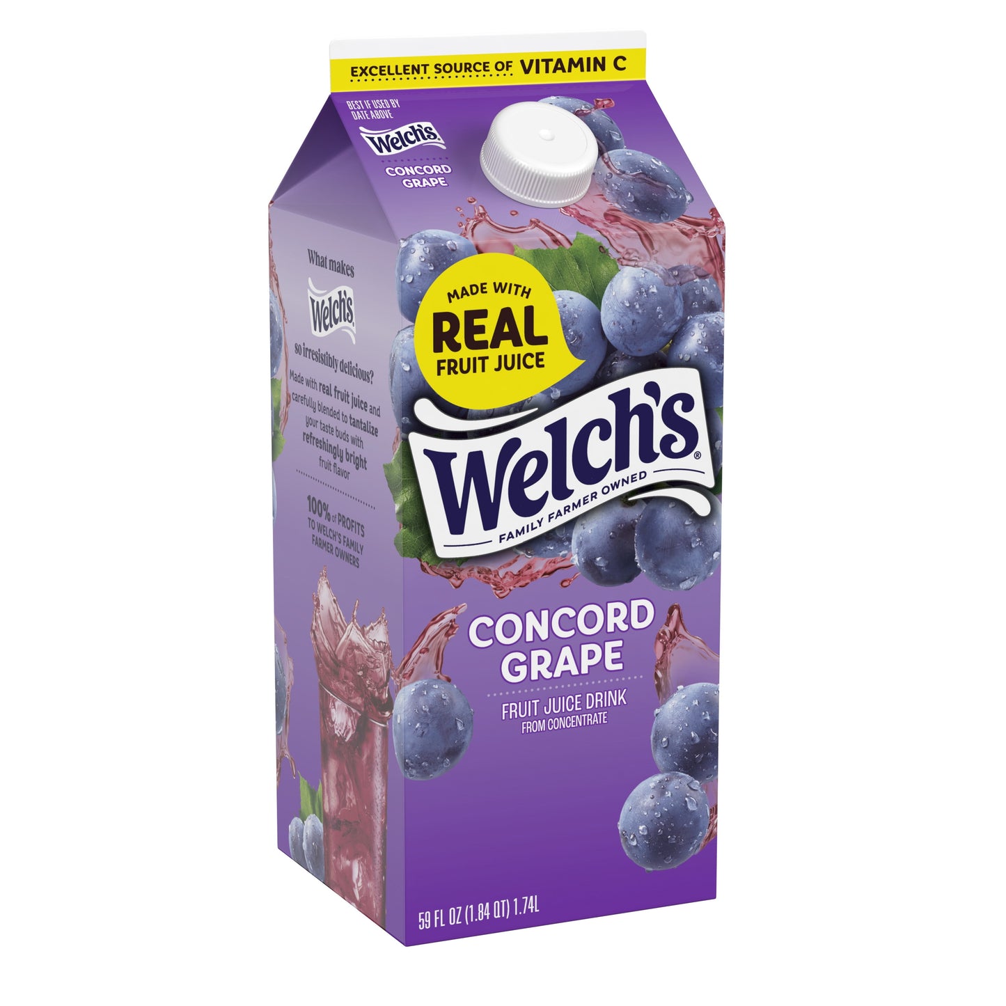 Welch's Concord Grape Fruit Juice Drink, 59 fl oz carton