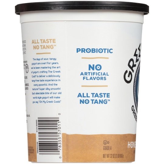 The Greek Gods Probiotic Honey Vanilla Greek Yogurt, 32 oz