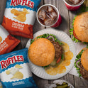 Ruffles Potato Chips Cheddar & Sour Cream Flavored Snack Chips, 1 oz Bag