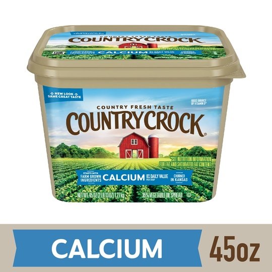 Country Crock Calcium Buttery Spread, 45 oz Tub (Refrigerated)