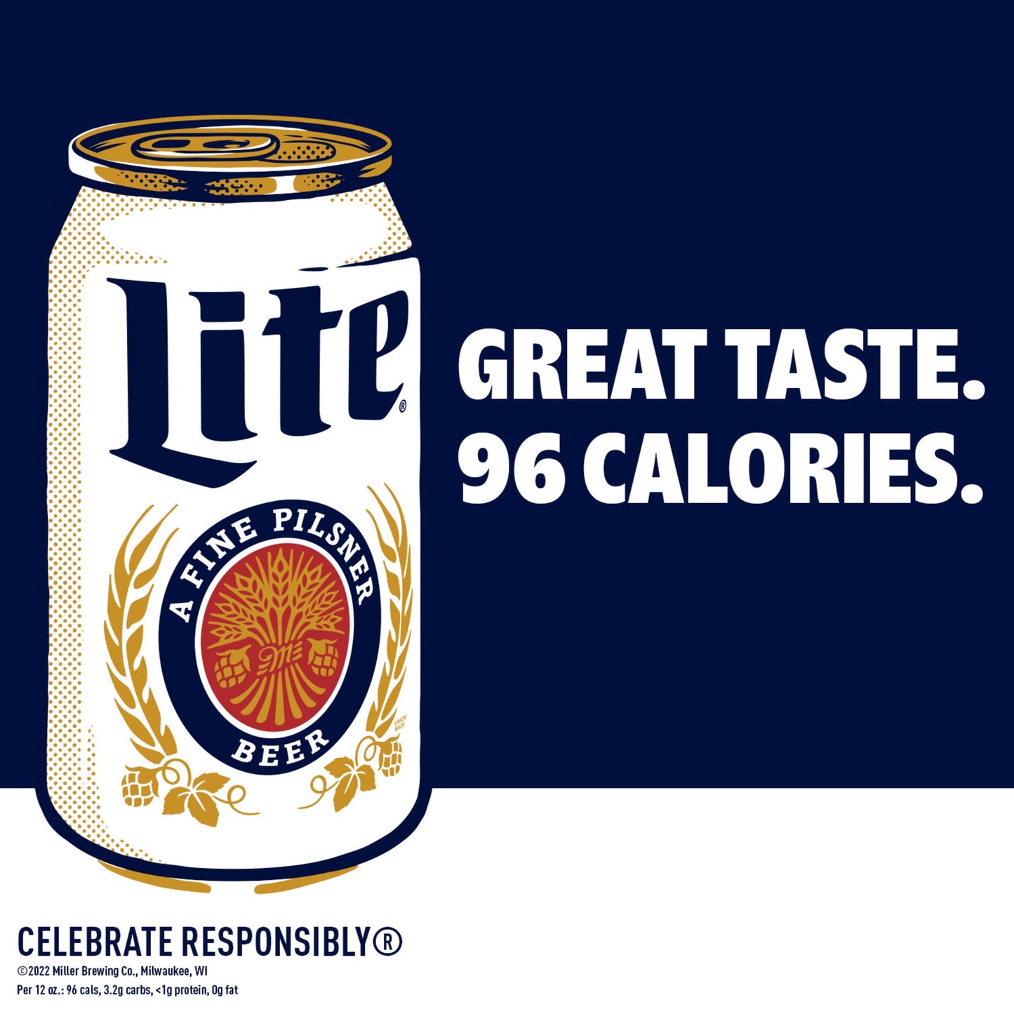 Miller Lite Lager Beer, 6 Pack, 16 fl oz Cans, 4.2% ABV