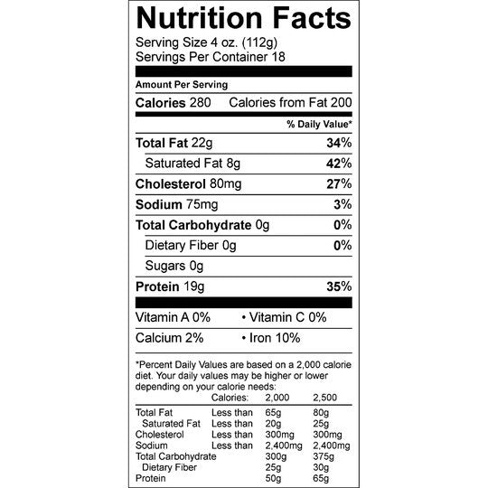 All Natural* 80% Lean/20 % Fat Ground Beef, 4.5 lb Tray