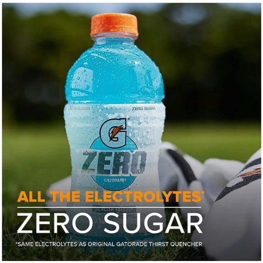 Gatorade G Zero Sugar Glacier Freeze Thirst Quencher Sports Drink, 28 oz Bottle