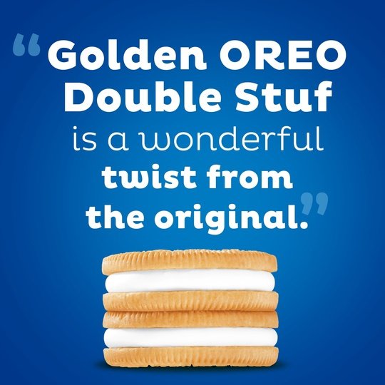 OREO Double Stuf Golden Sandwich Cookies, Family Size, 18.71 oz