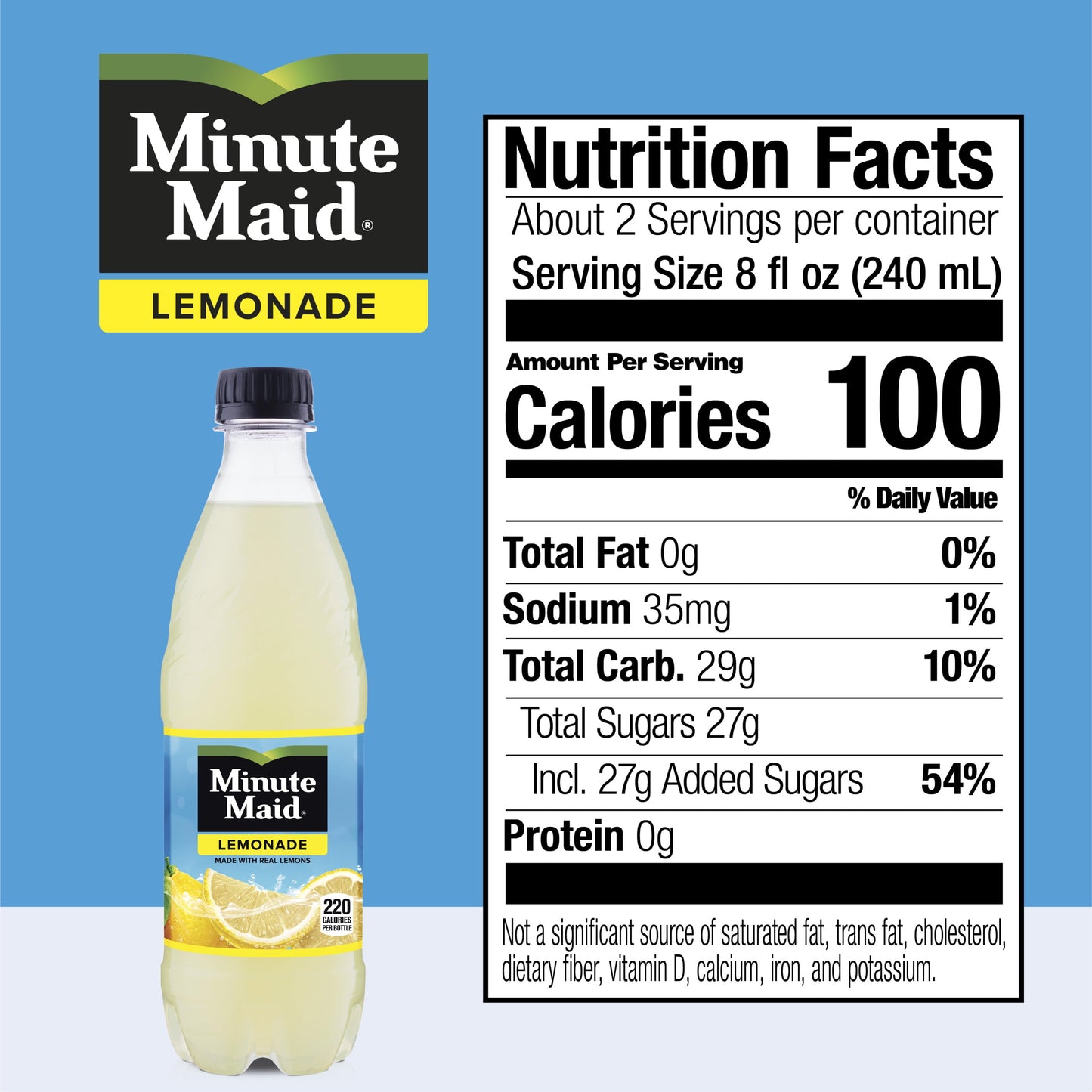 Minute Maid Lemonade Pop Soda, 16.9 fl oz, 6 Pack Cans