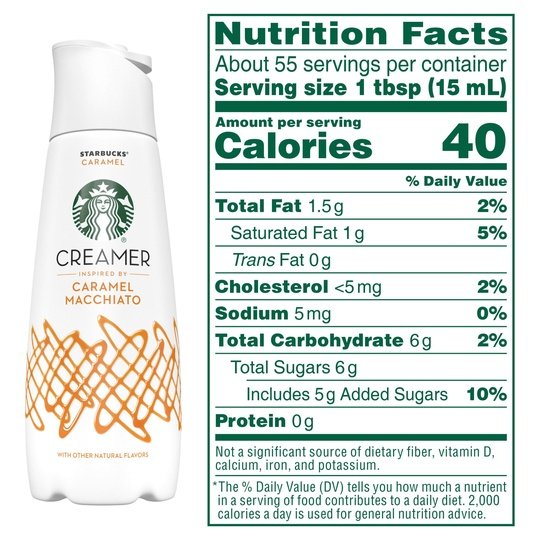 Starbucks Liquid Coffee Creamer Caramel Flavored Creamer, 28 fl oz