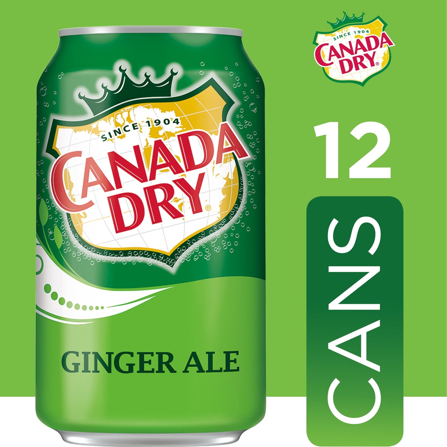 Canada Dry Ginger Ale Soda, 12 fl oz, 12 Pack Cans