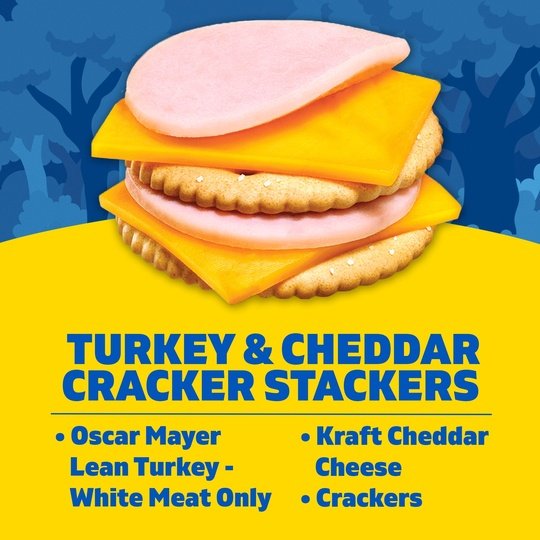 Lunchables Turkey & Cheddar Cheese with Crackers Kids Lunch Snack, 3.2 oz Tray