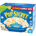 Pop Secret Microwave Popcorn, Homestyle Butter Flavor, 3.2 oz Sharing Bags, 12 Ct