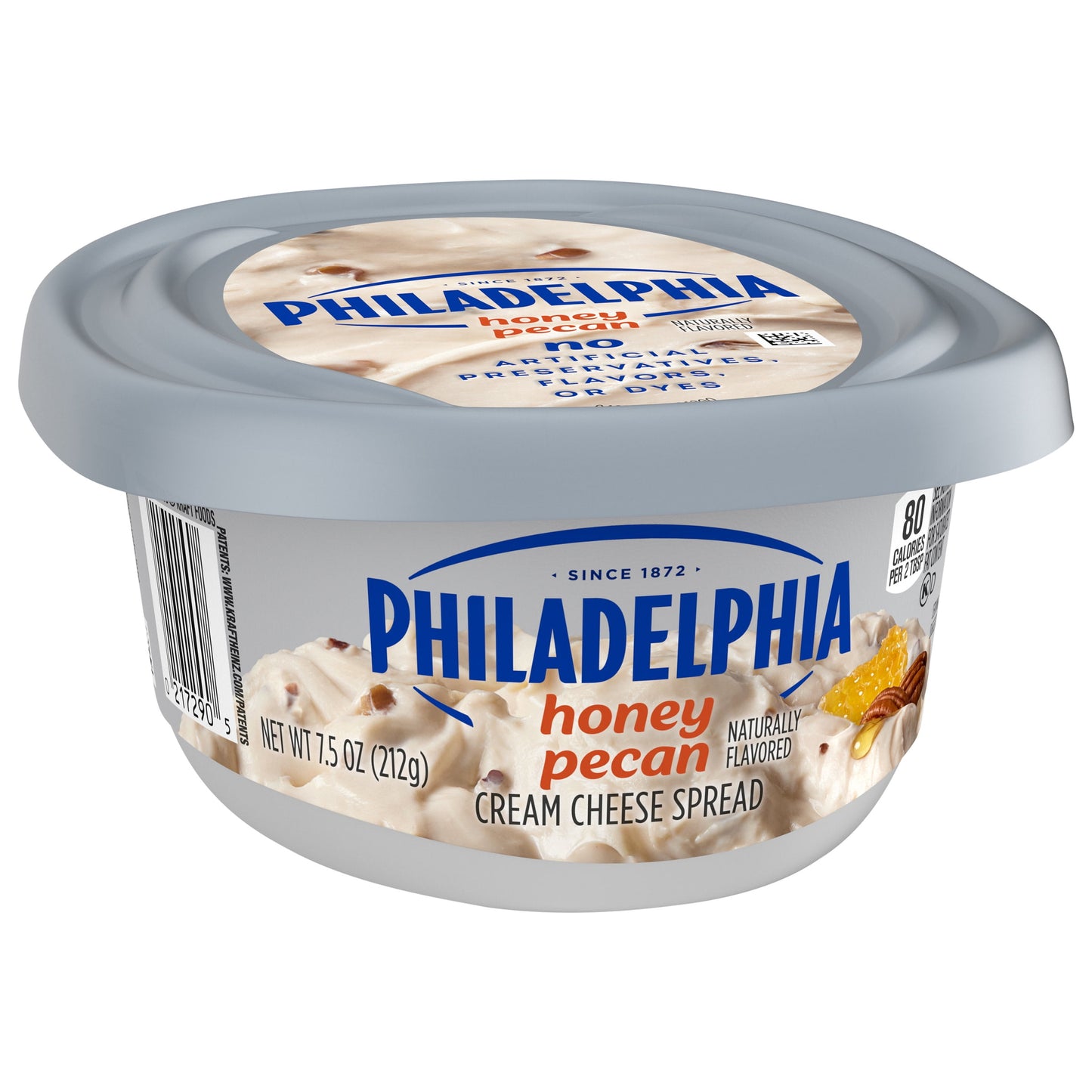 Philadelphia Honey Pecan Naturally Flavored Cream Cheese Spread, 7.5 oz Tub