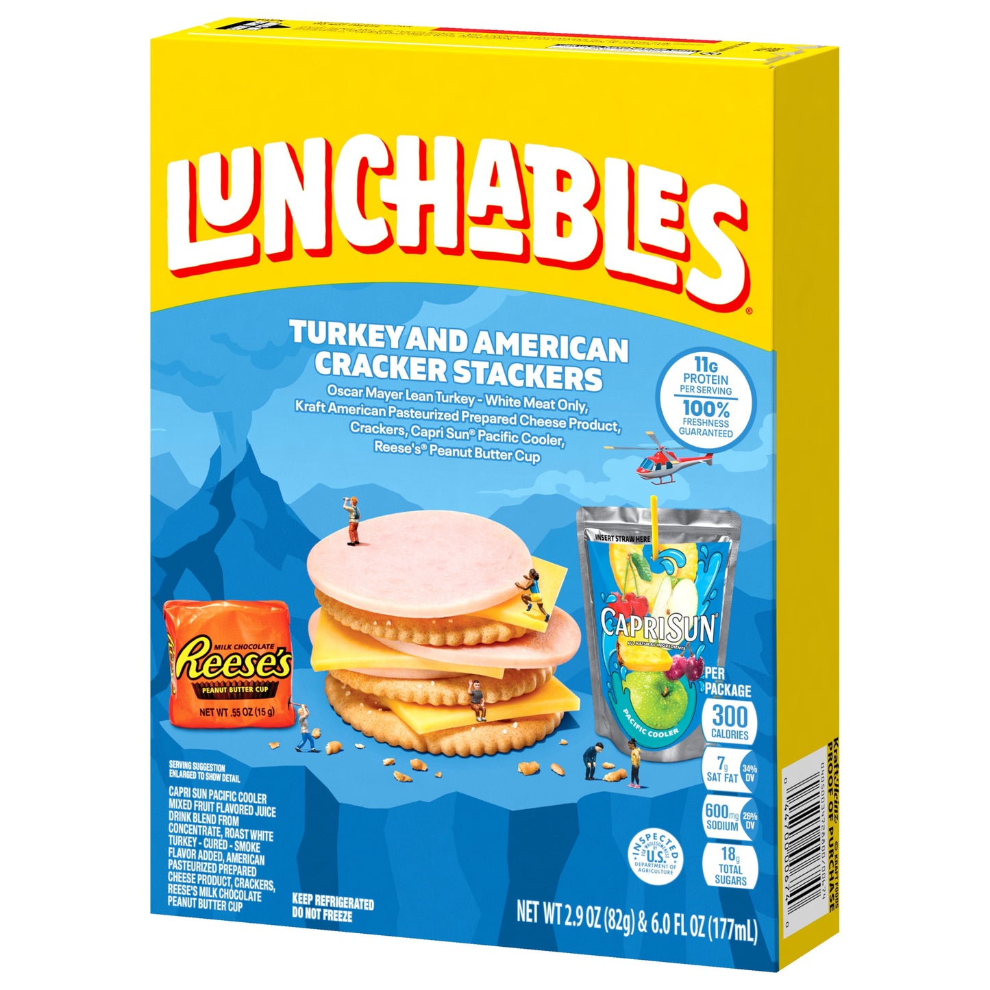 Lunchables Turkey & American Cheese Cracker Stackers Kids Lunch Meal Kit, 8.9 oz Box