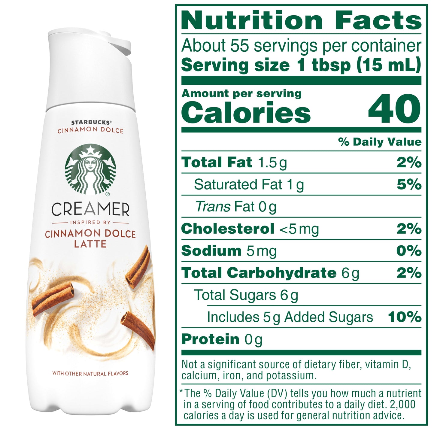 Starbucks Liquid Coffee Creamer Cinnamon Dolce Creamer Inspired by Cinnamon Dolce Latte, 28 fl oz