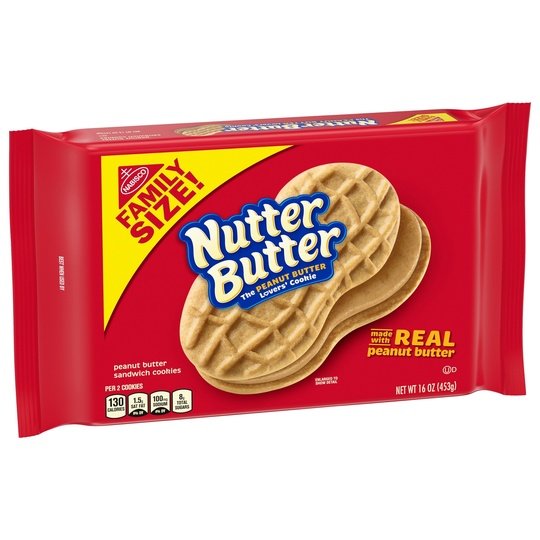 Nutter Butter Family Size Peanut Butter Sandwich Cookies, 16 oz