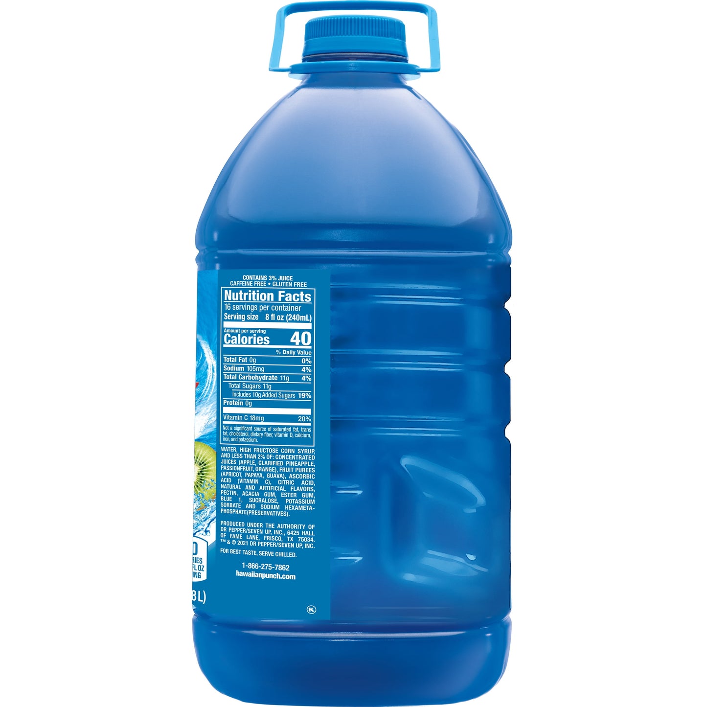 Hawaiian Punch Berry Blue Typhoon, Juice Drink, 1 gal bottle