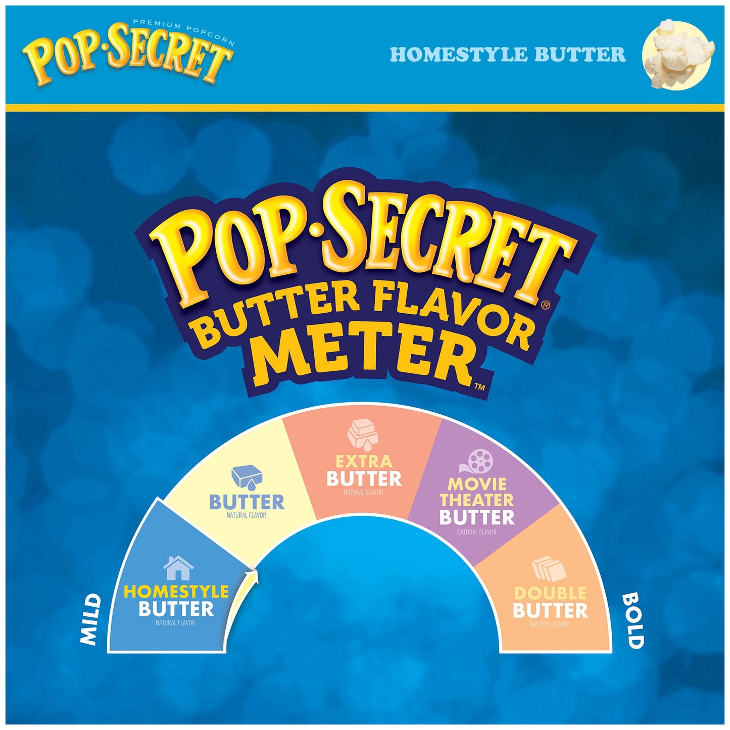 Pop Secret Microwave Popcorn, Homestyle Butter Flavor, 3 oz Sharing Bags, 18 Ct