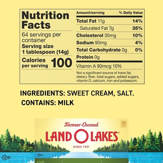 Land O Lakes Stick Butter Salted, 32 oz, 8 Count