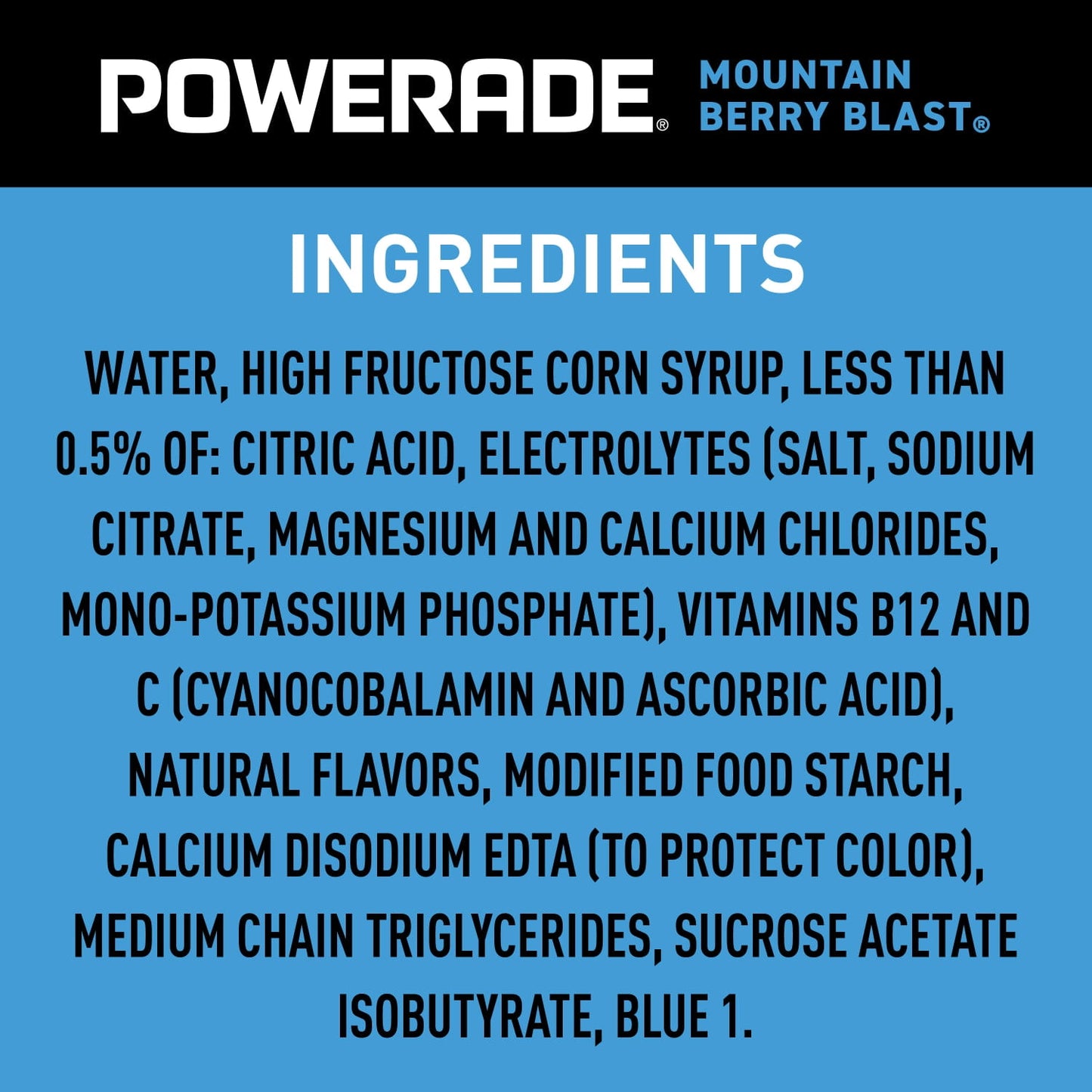 POWERADE Electrolyte Enhanced Mountain Berry Blast Sport Drink, 20 fl oz, Bottle