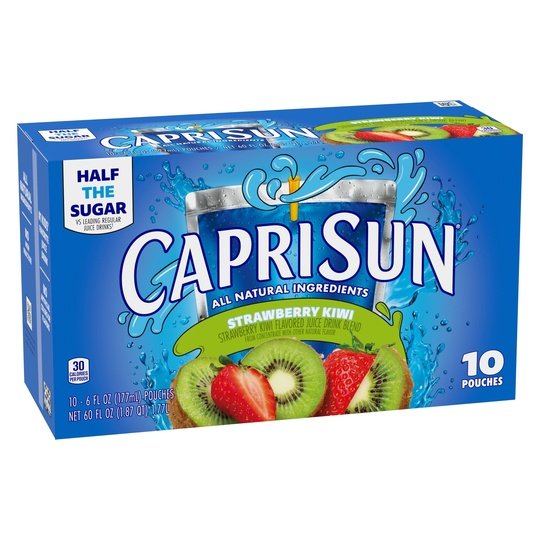 Capri Sun Strawberry Kiwi Juice Box Pouches, 10 ct Box, 6 fl oz Pouches