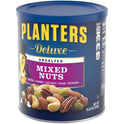 Planters Deluxe Unsalted Mixed Nuts with Cashews, Almonds, Hazelnuts, Pecans & Pistachios, 15.25 oz Canister