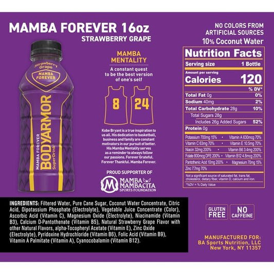 BODYARMOR Sports Drink Mamba Forever, 16 fl oz