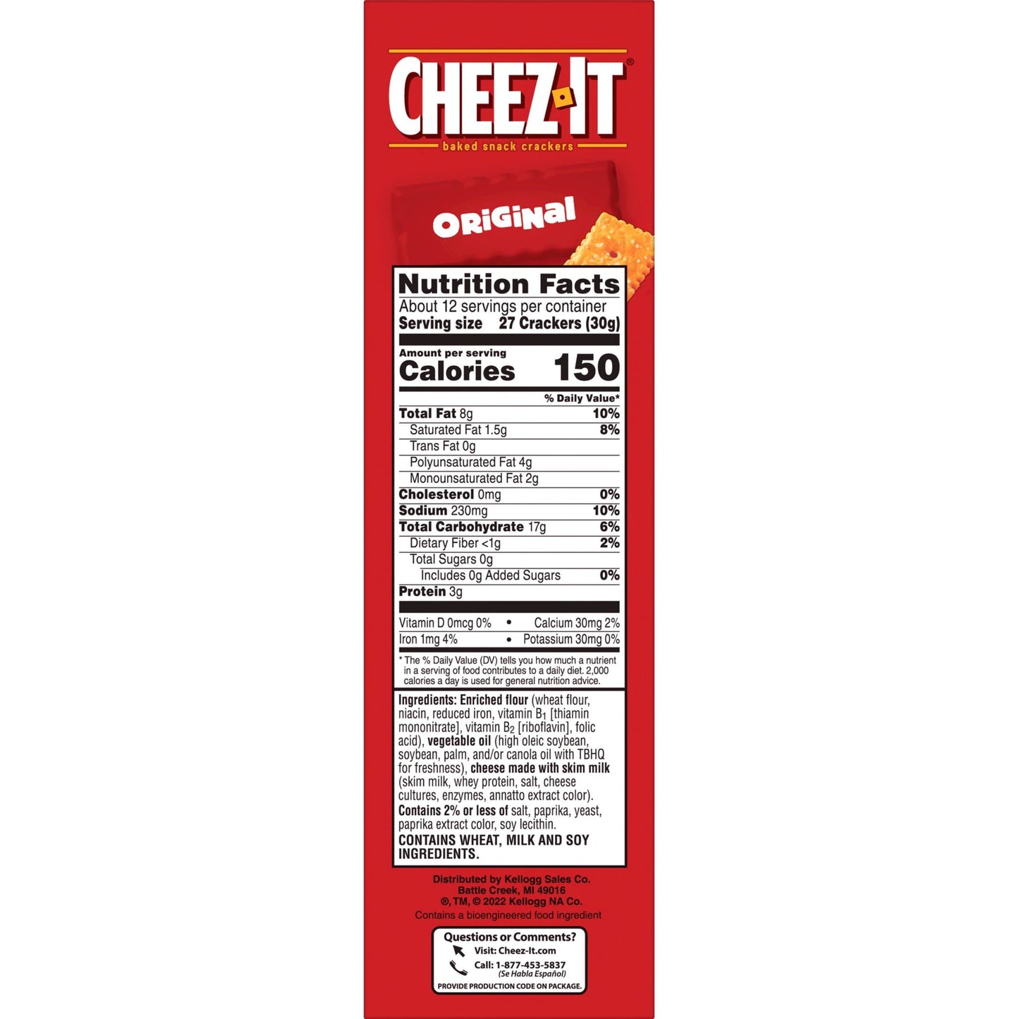 Cheez-It Original Cheese Crackers, 12.4 oz