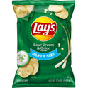 Lay's Sour Cream & Onion Potato Snack Chips,Party Size, 12.5 oz Bag