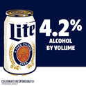 Miller Lite Lager Beer, 15 Pack, 16 fl oz Bottles, 4.2% ABV