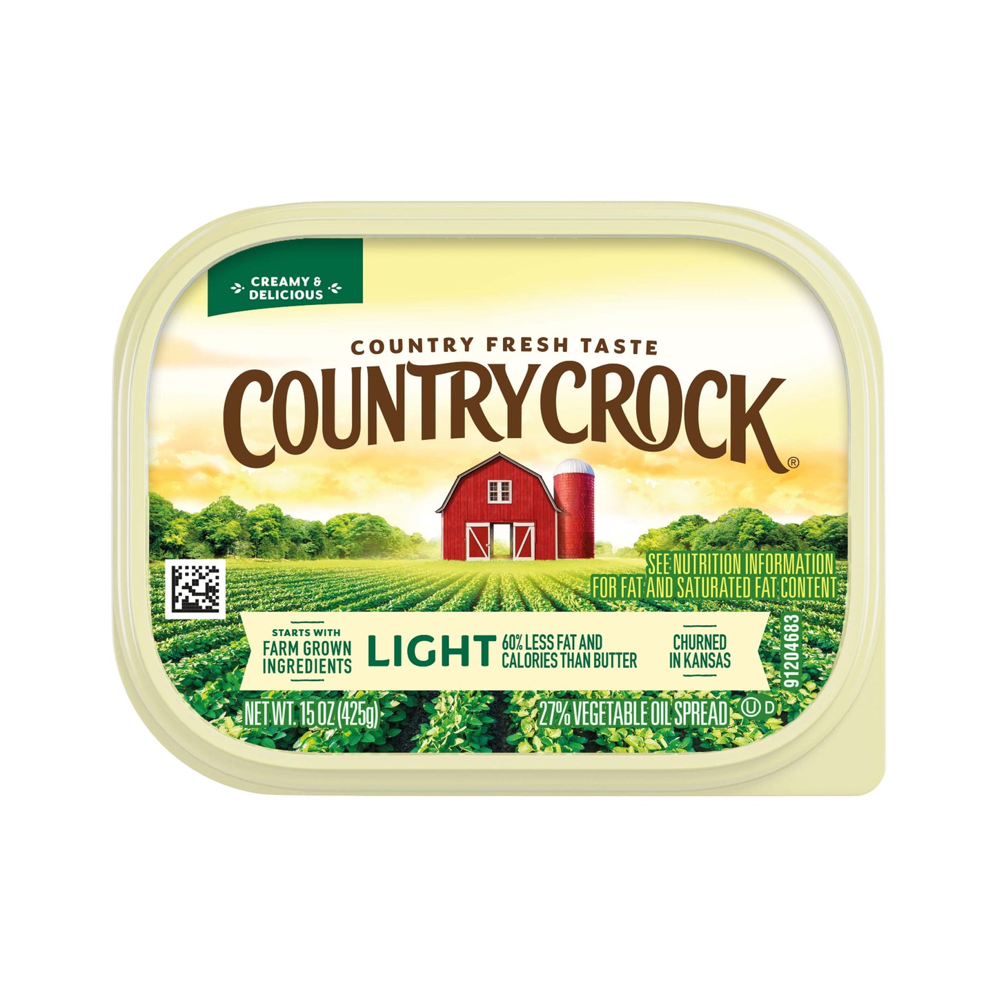 Country Crock Light Vegetable Oil Spread, 15 oz Tub (Refrigerated)