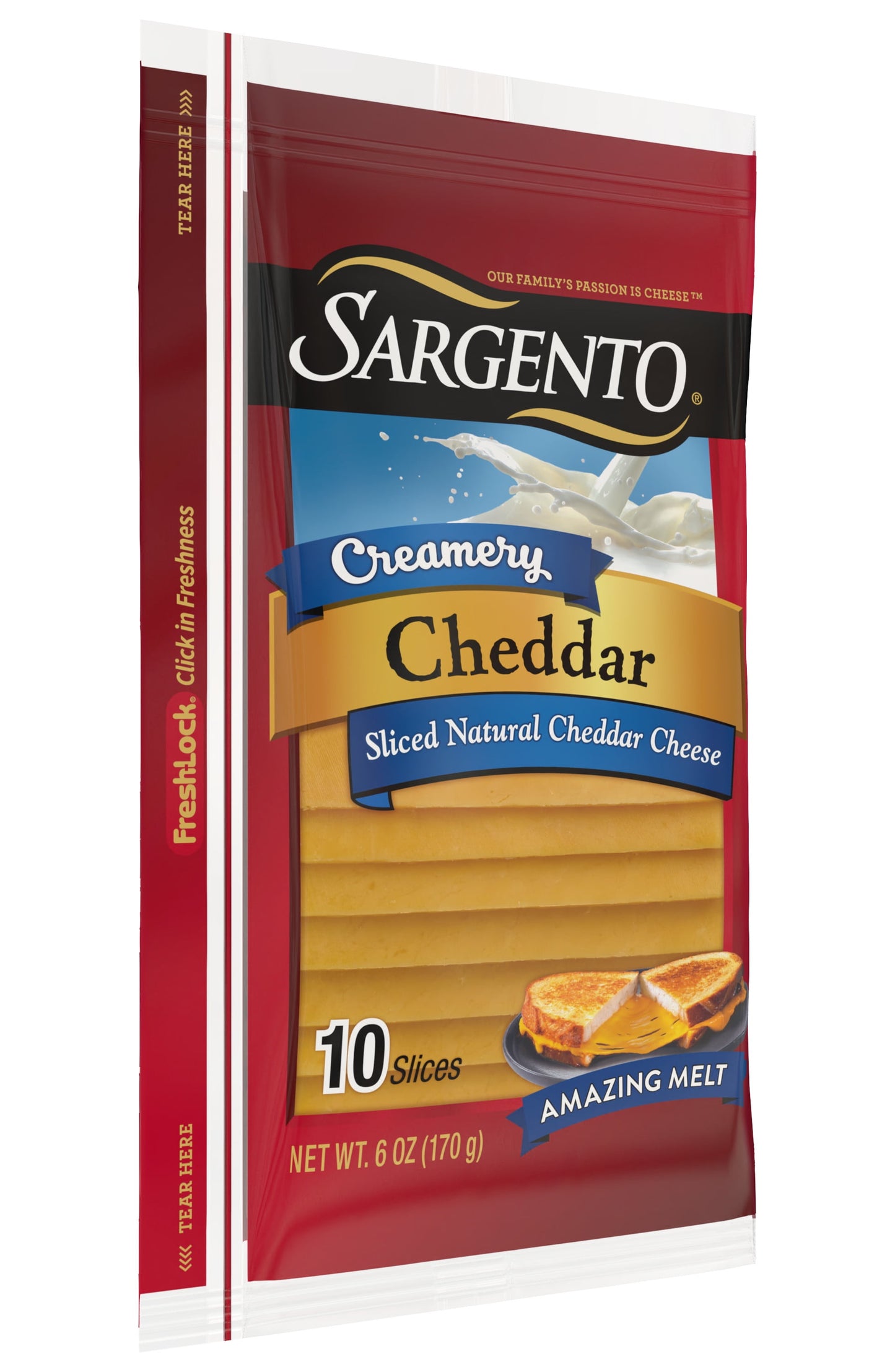 Sargento® Creamery Sliced Natural Cheddar Cheese, 10 slices