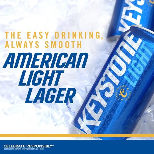 Keystone Light Lager Beer, 15 Pack, 12 fl oz Cans, 4.1% ABV