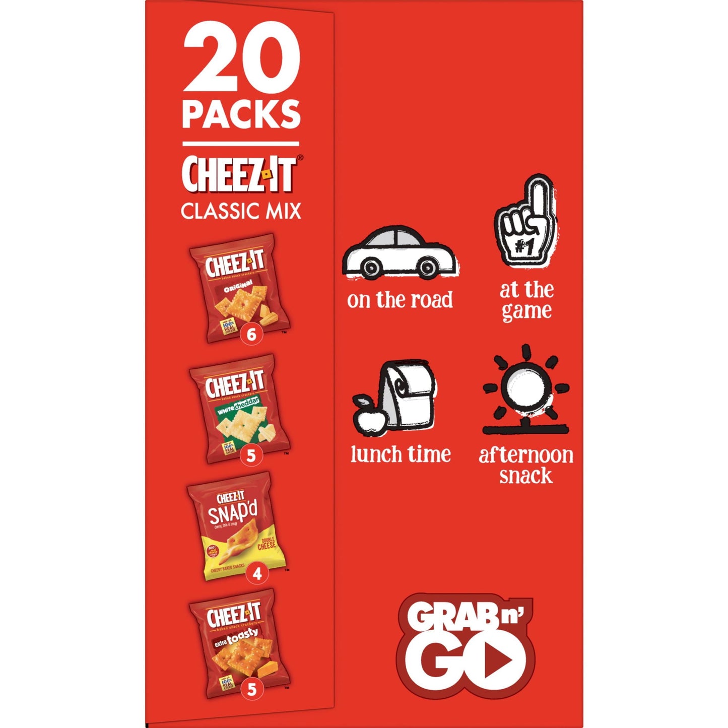 Cheez-It Variety Pack Cheese Crackers, 19.1 oz, 20 Count