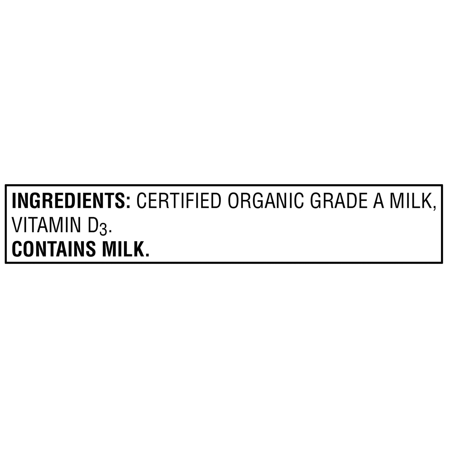 Great Value Organic Whole Vitamin D Milk, Half Gallon, 64 fl oz