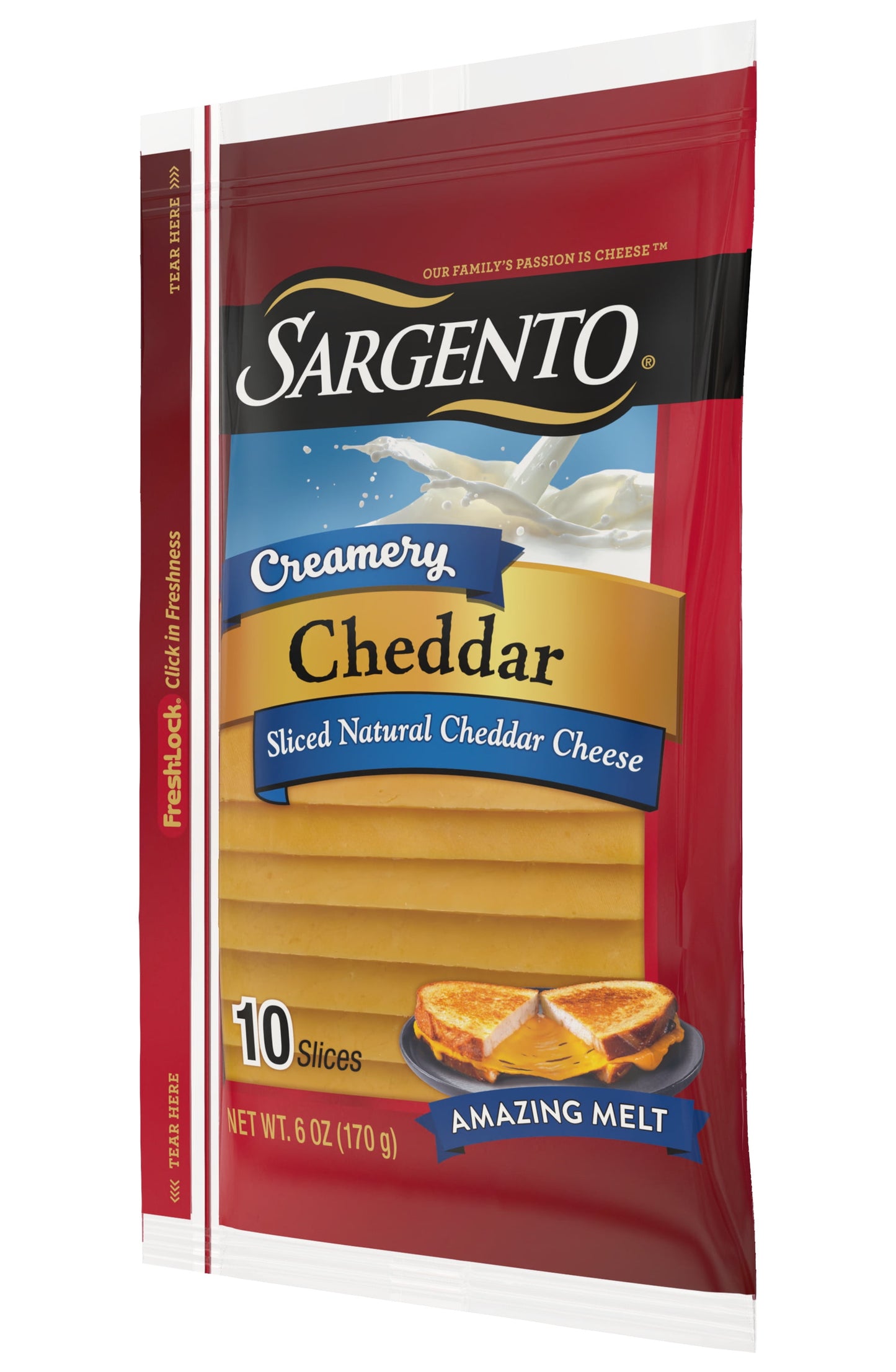 Sargento® Creamery Sliced Natural Cheddar Cheese, 10 slices