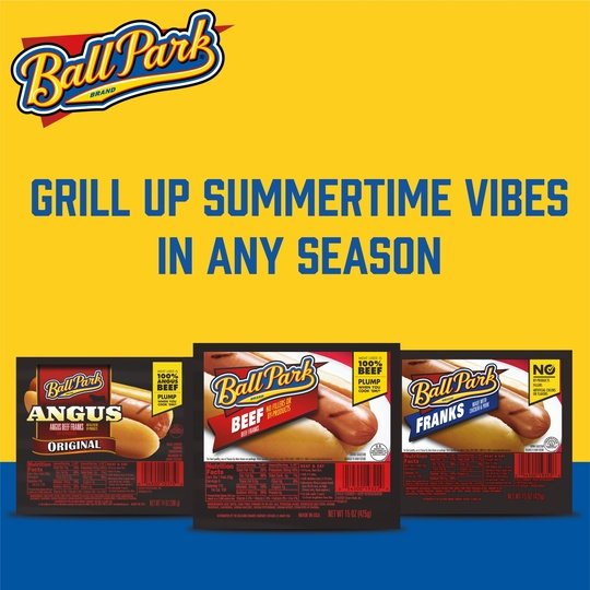 Ball Park Beef Hot Dogs, 15 oz, 8 Count