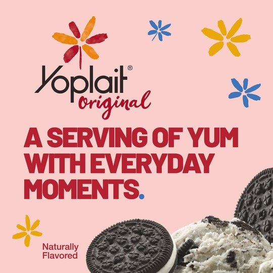 Yoplait Original Cookies N Cream Low Fat Yogurt, 6 OZ Yogurt Cup